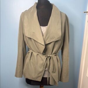 Club Monaco M Olive  Tie-Waist Shawl Collar Modal Blend Jacket